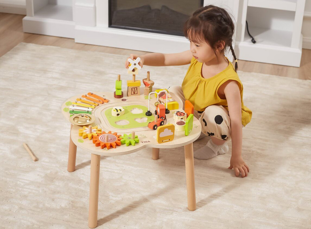 wooden activity table 4