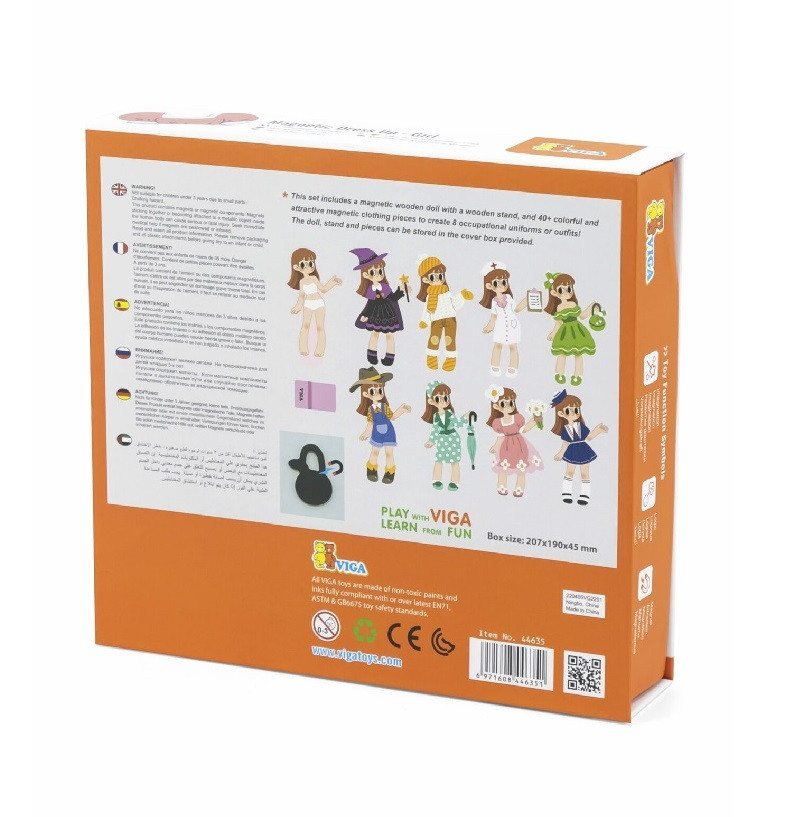 Wooden Magnetic Dress Up - Girl