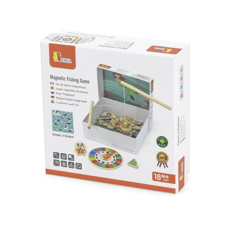 Wooden Magnetic Fishing Game Box