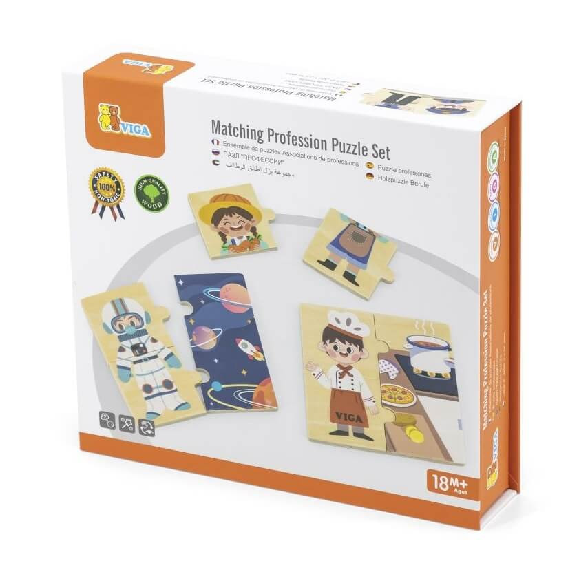 Wooden Matching Profession Puzzle Set