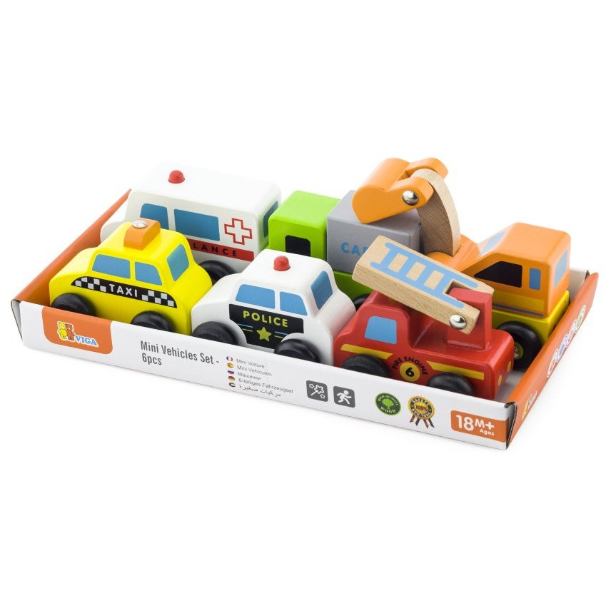Wooden Mini Vehicle Set  2