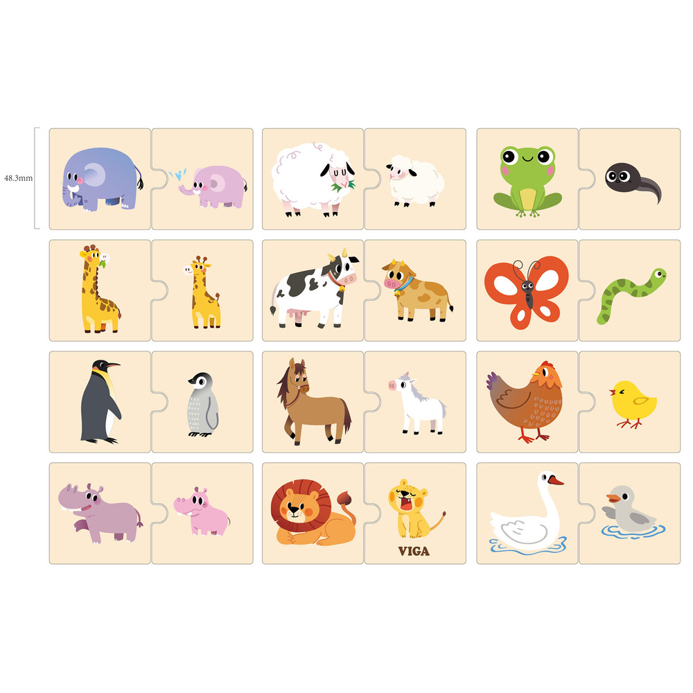 Viga Mom & Baby Puzzle Set