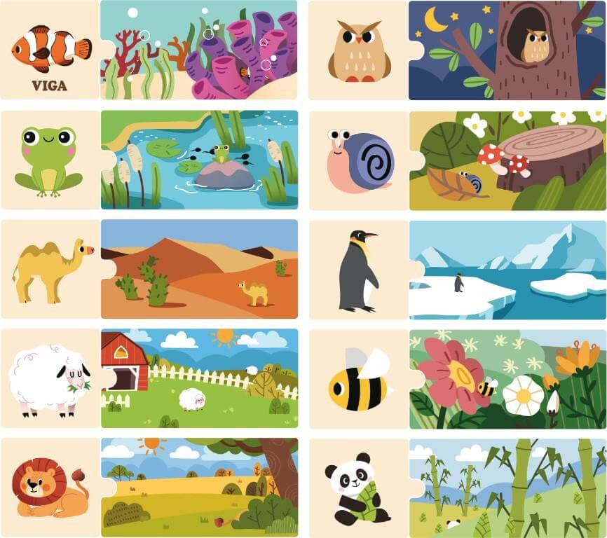My Home Habitats Matching Puzzle Set