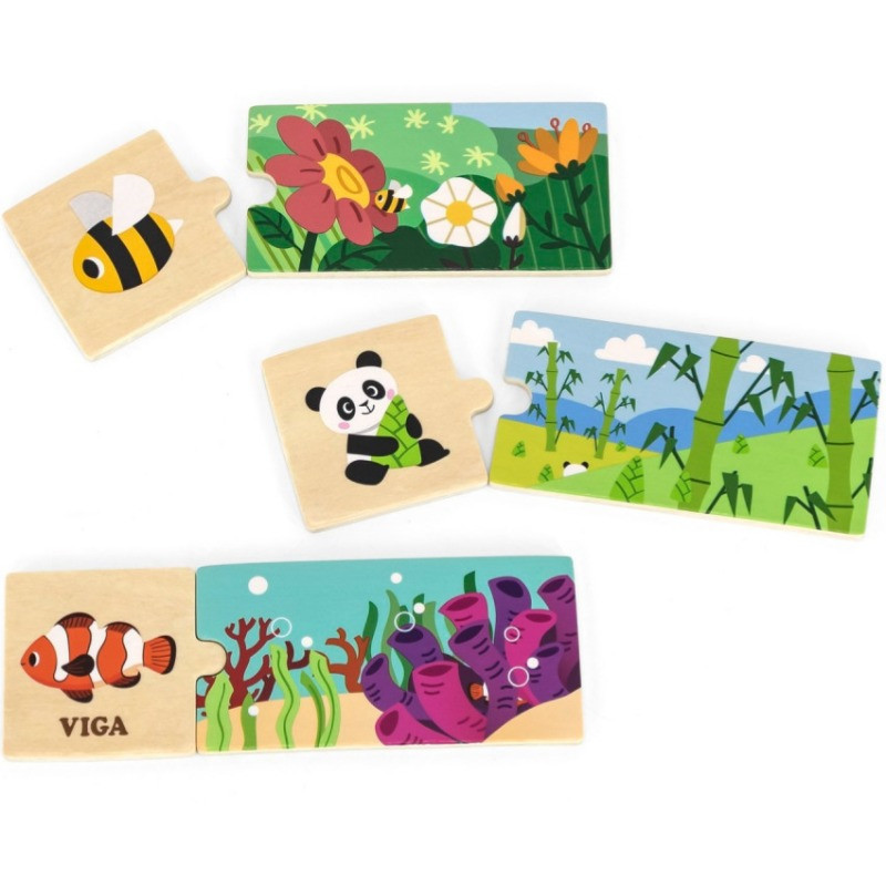 Viga Matching Habitats Puzzle Set