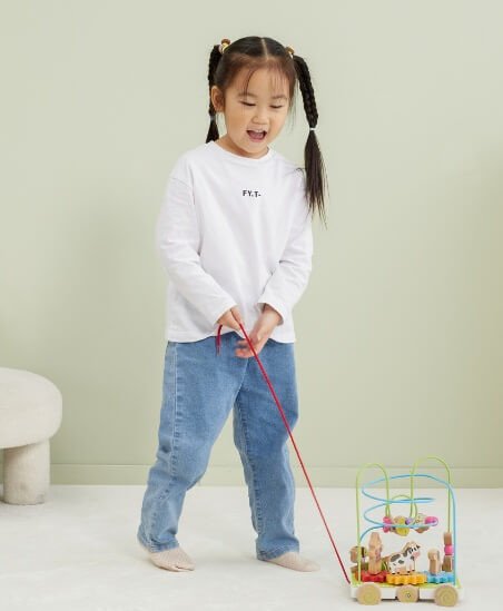 Pull Along with Wire Bead Maze with girl