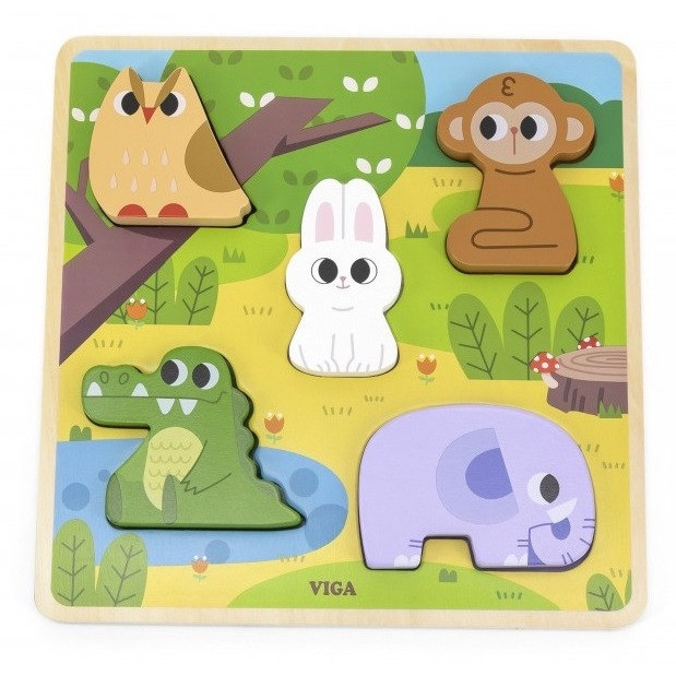 viga forest puzzle for one year old