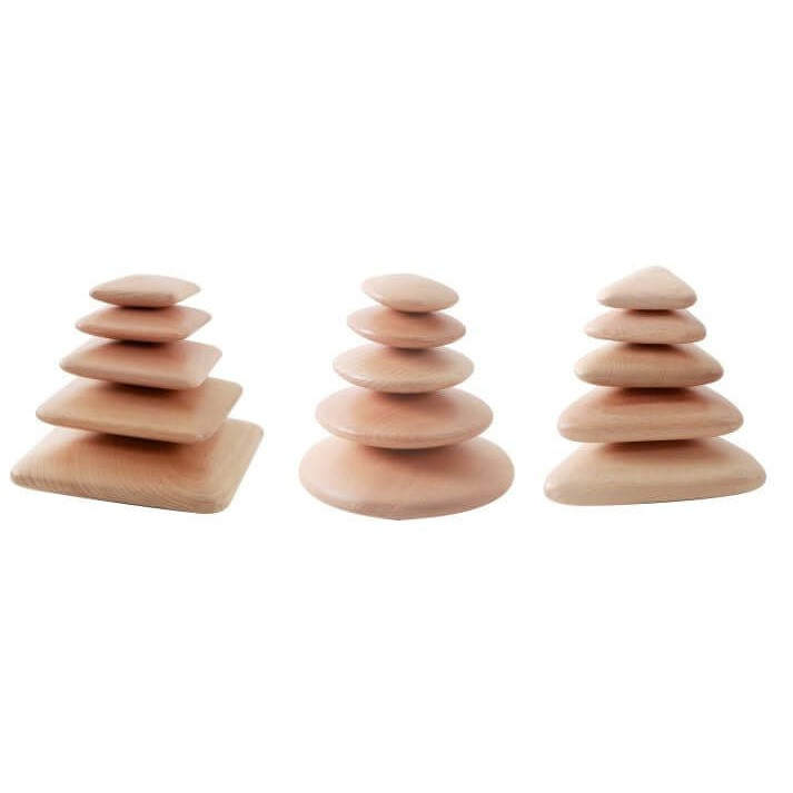 Wooden Pebble Stacker Set