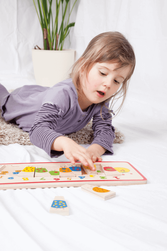 Beleduc Matching Puzzles - Caterpillar with girl