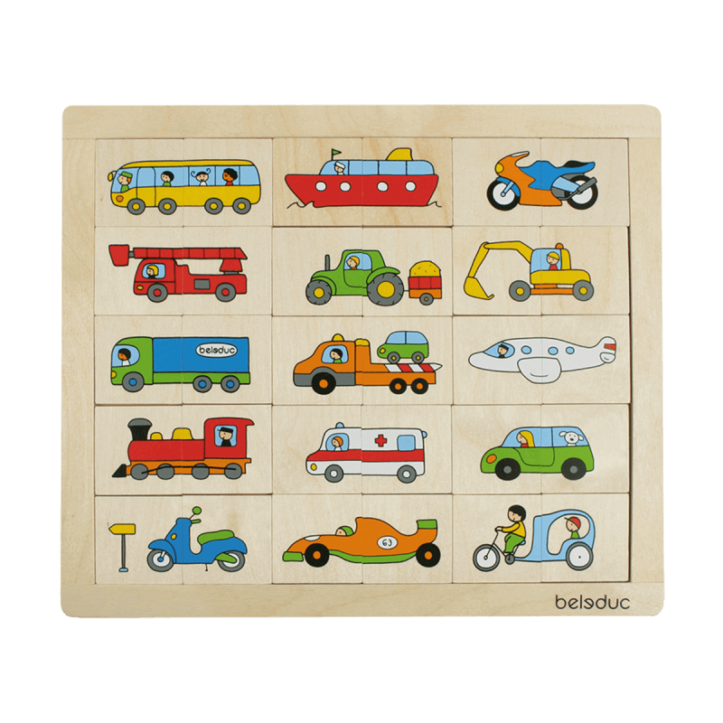 Beleduc Match & Mix Puzzle - Vehicles