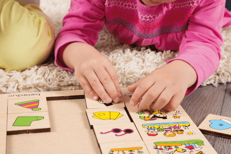 Sorting and Matching Game Wooden Seasons Puzzle