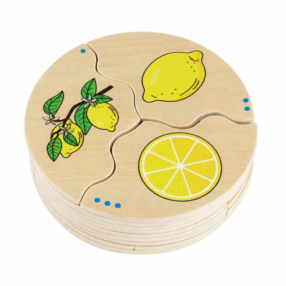 Wooden Matching Fruit Puzzle Set