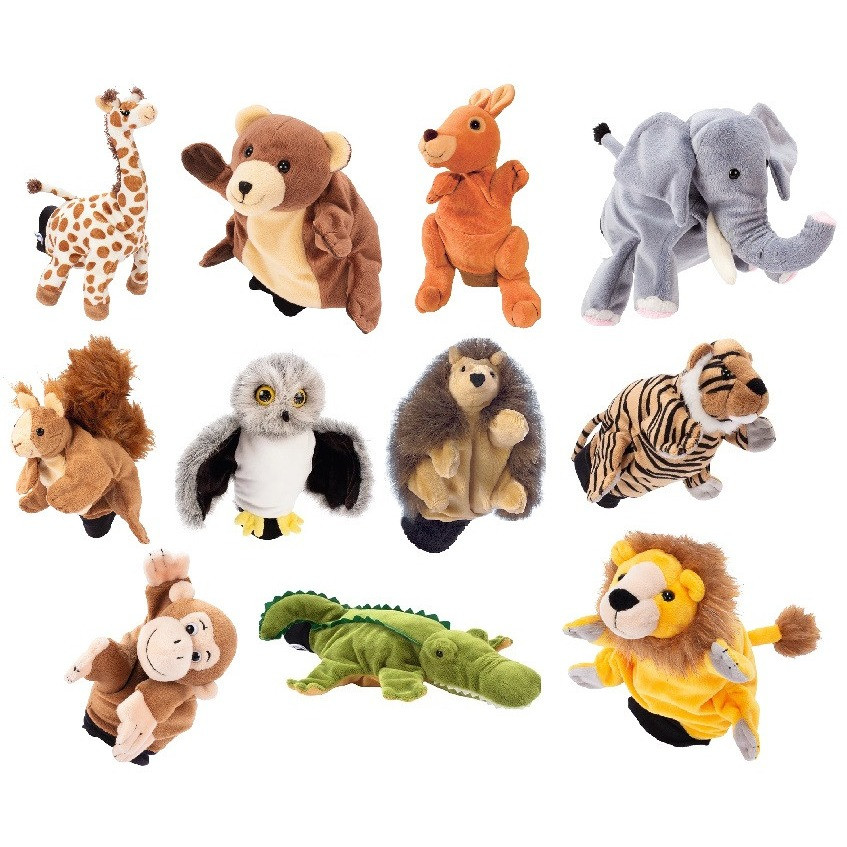 beleduc wild animal and forest puppets