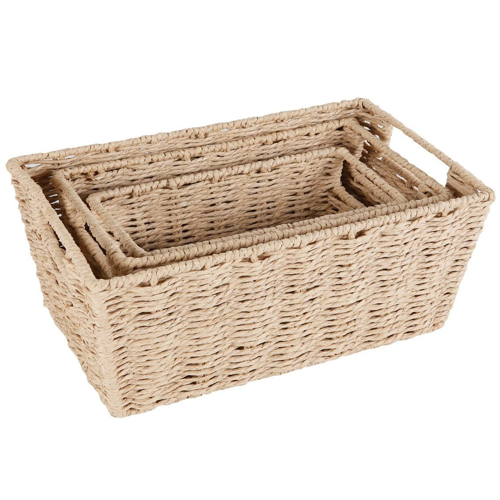 vivaio natural rectangle storage baskets - small