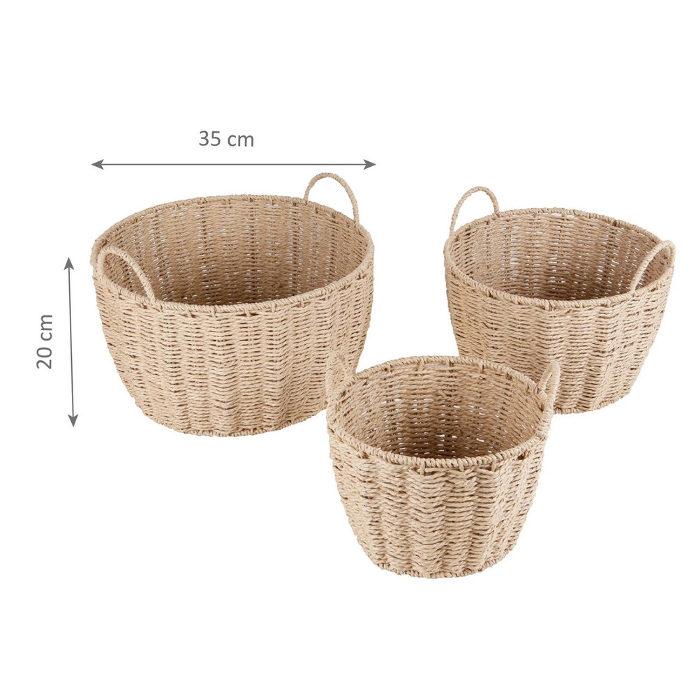 round storage baskets size