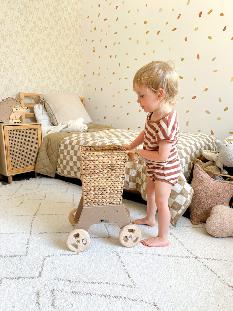 qtoys wicker shopping basket