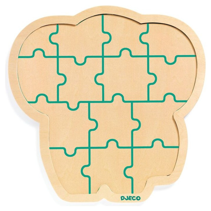 Djeco Elephant 14pc Puzzlo Wooden Puzzle - image 3