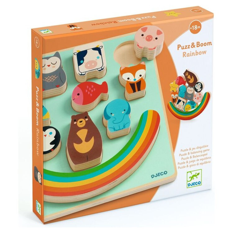 Djeco Rainbow Puzz & Boom Wooden Puzzle - image 5