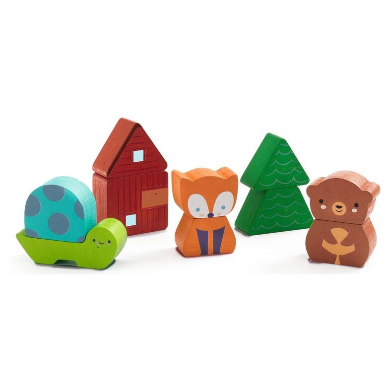 Djeco Rainbow Puzz & Match Wooden Puzzle - image 3