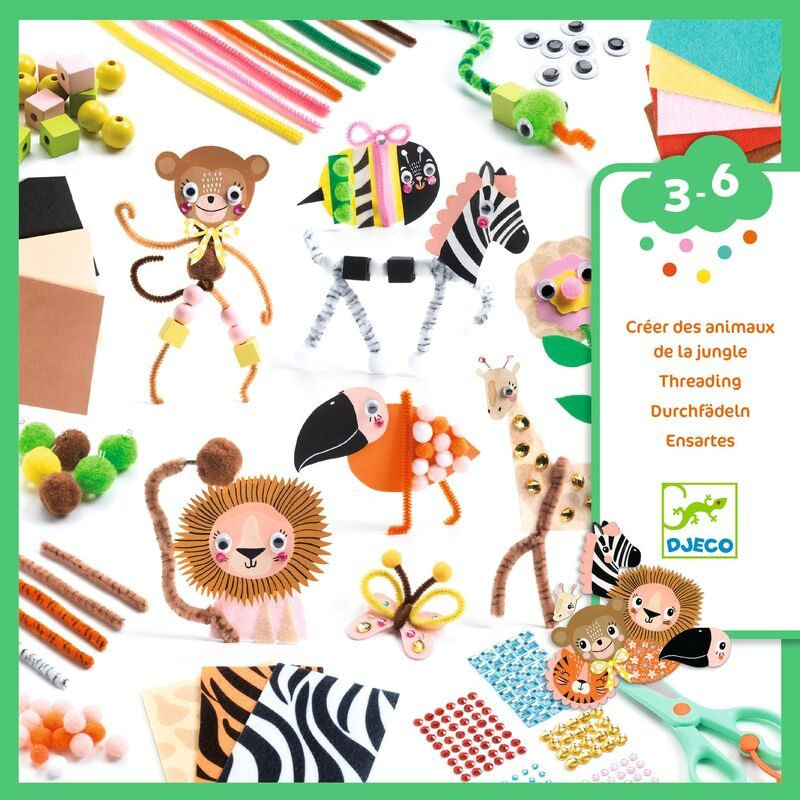 Djeco Jungle Animal Creation creative box for 3-6 years