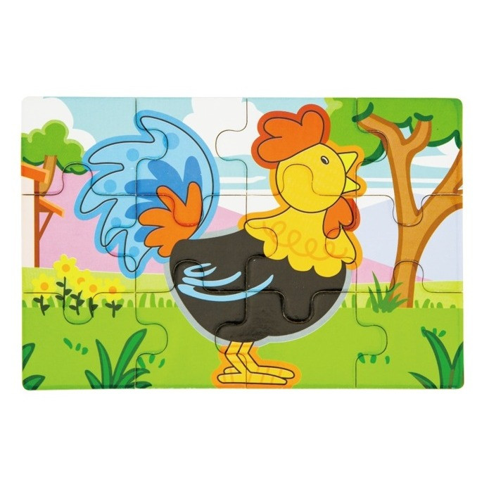 Viga Jigsaw Farm 4 in 1 Hen