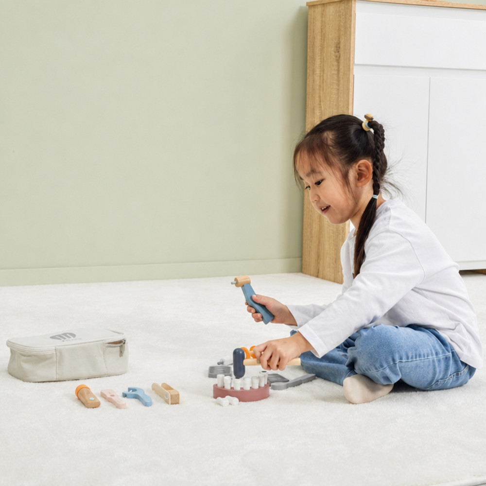wooden dentist toy 