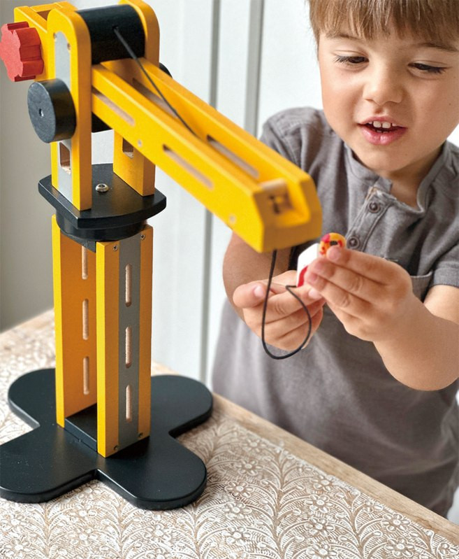 Wooden Big Yellow Crane - image 4
