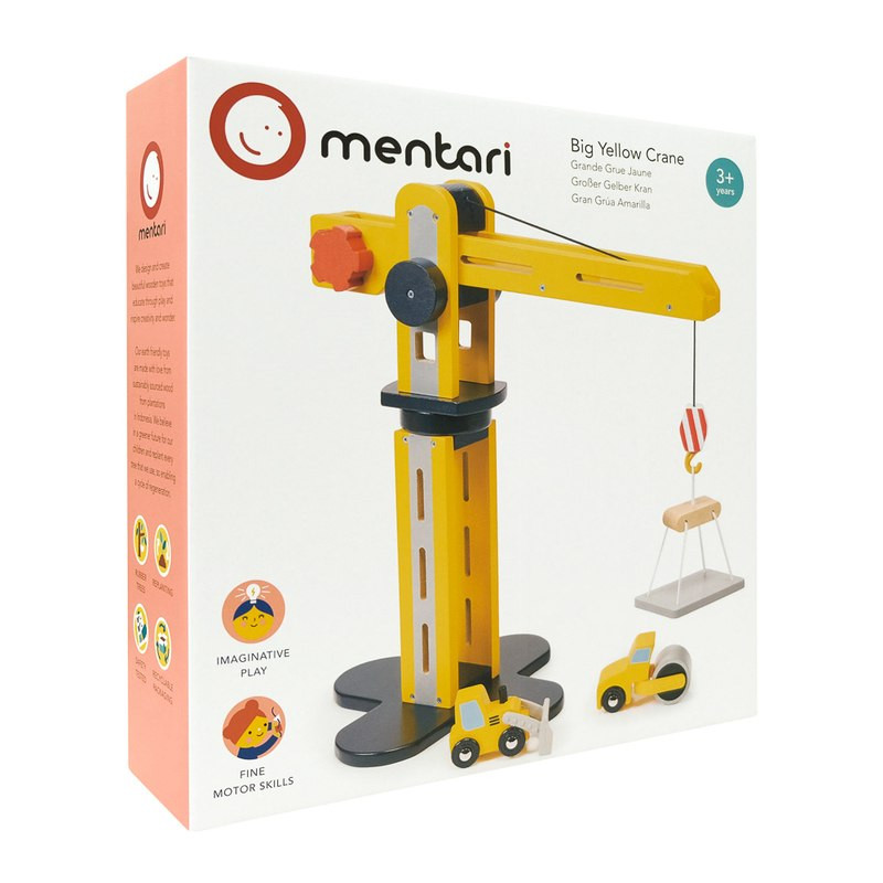 Wooden Big Yellow Crane - image 5