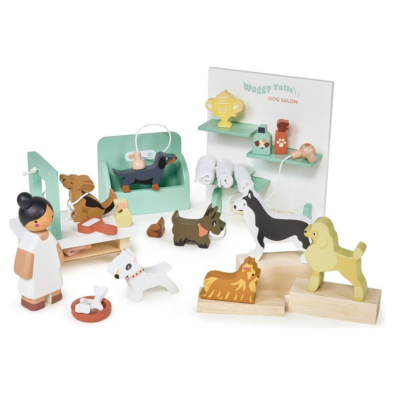 Tenderleaf Waggy Tails Dog Salon - Wooden Pretend Play Dog Salon Set - image 2