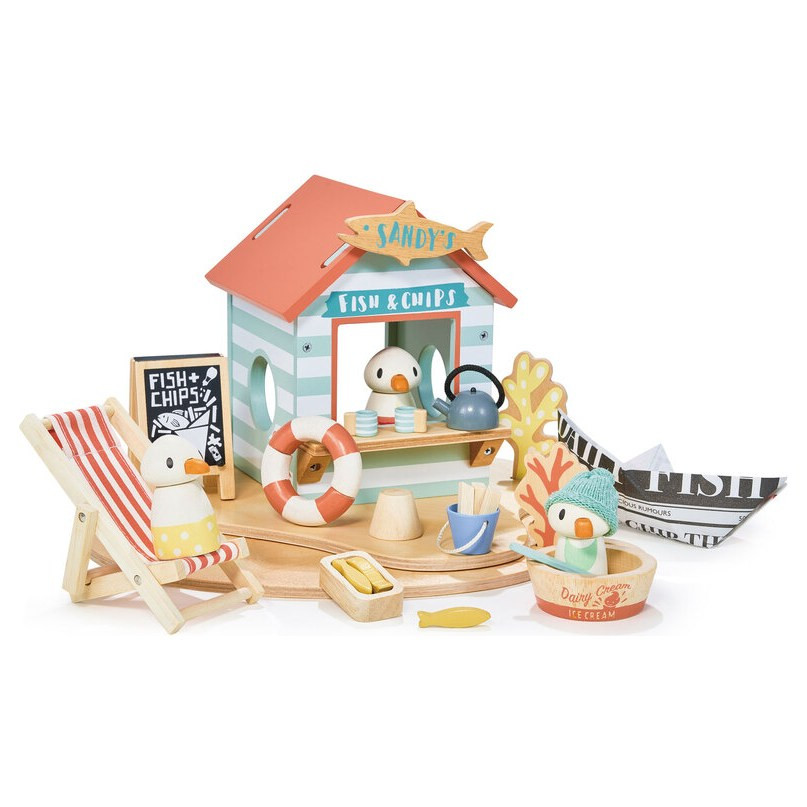 Tenderleaf Sandy's Beach Hut - Imaginative Small World Whimsical Playset - image 2