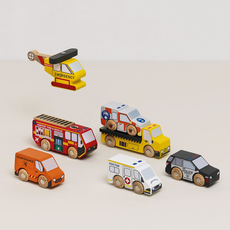 Le Toy Van Emergency Helicopter & Rescue Cars 1