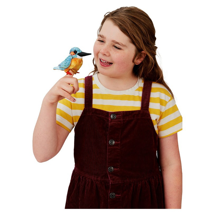 Folkmanis Mini Common Kingfisher Finger Puppets - Pack of 3 - image 3