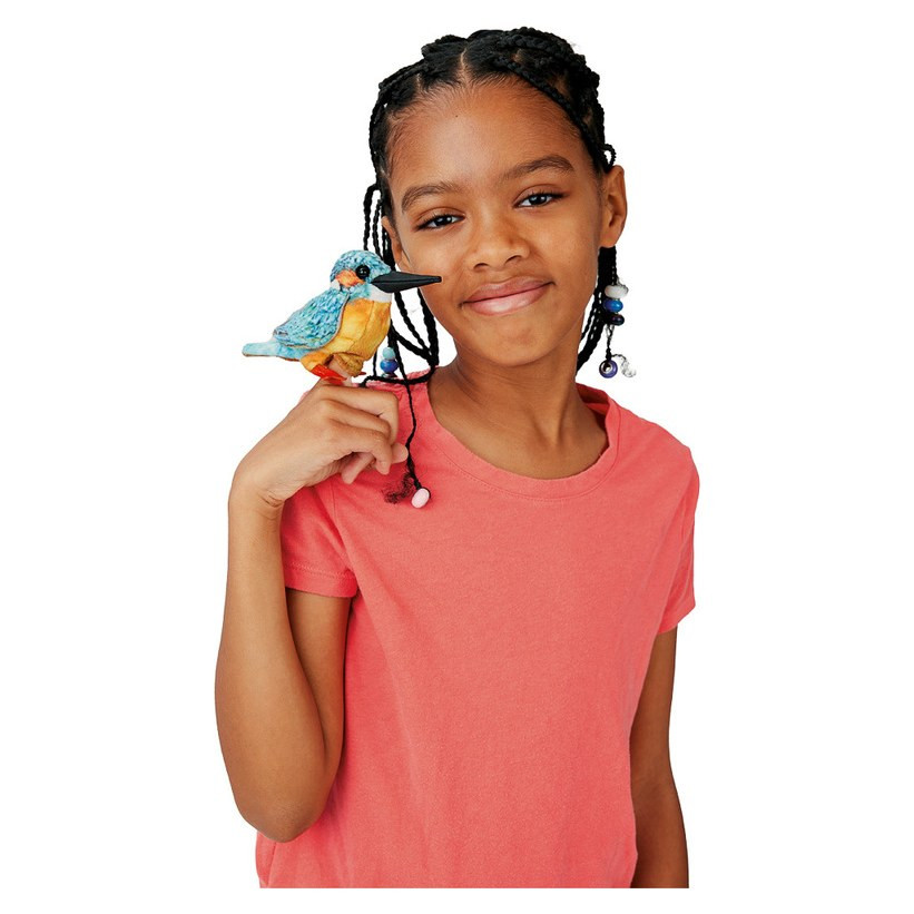 Folkmanis Mini Common Kingfisher Finger Puppets - Pack of 3 - image 5