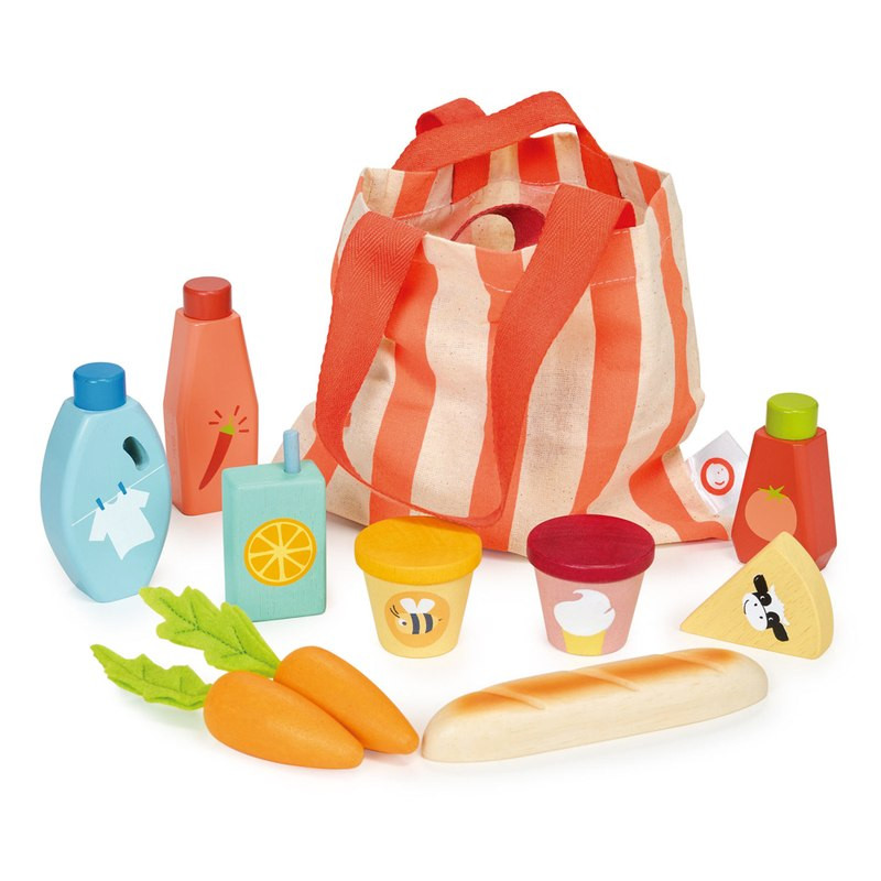 Mentari Pretend Play Bargain Grocery Bag Toy