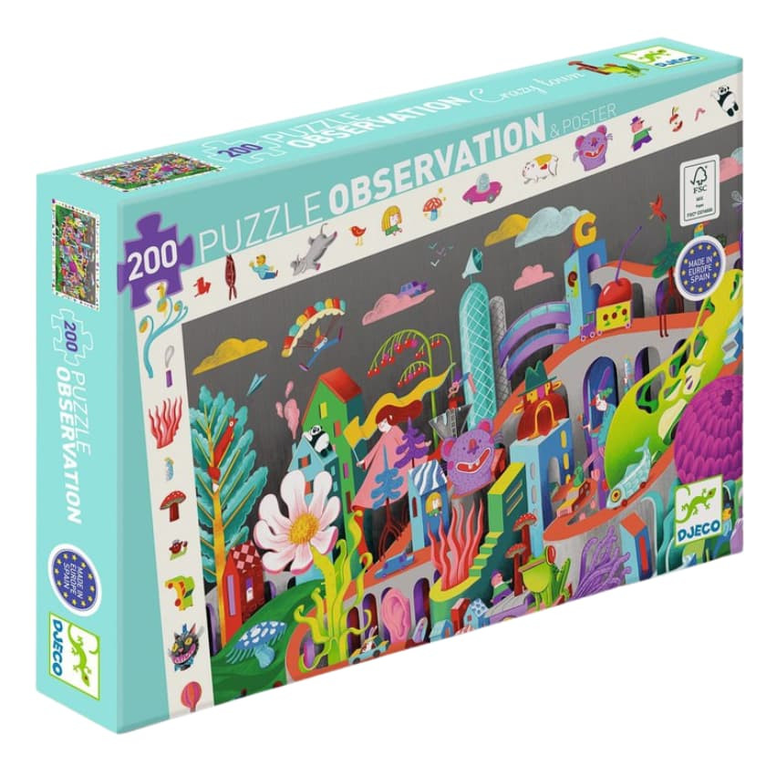 Djeco Crazy Town 200pc Observation Puzzle