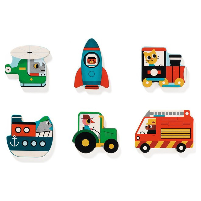 Djeco Wooden Transport Puzzle - image 3