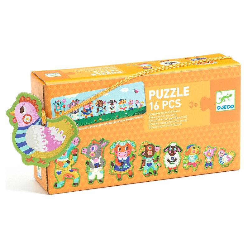 Djeco Big and Small Game on the Farm 16pc Toddler Puzzle - image 5