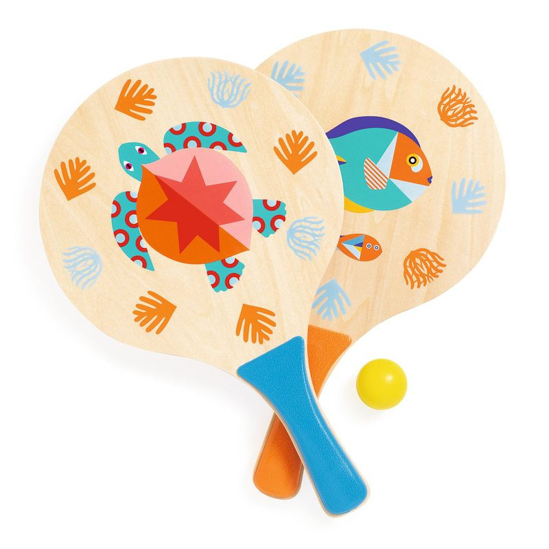 Djeco Sea Beach Racket Set with Ball