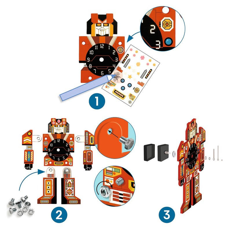 Djeco Do It Yourself Robotime Clock 6+ - image 4