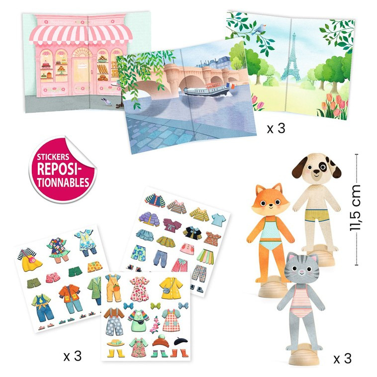 Djeco Bonjour Paris Dress Up Collage Set - image 2