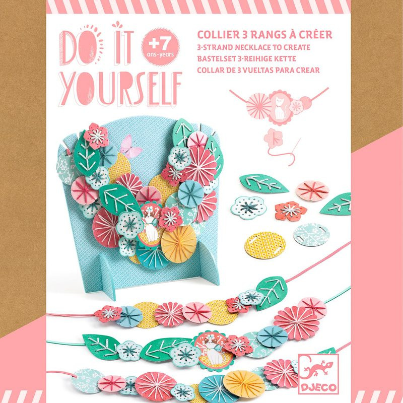 Djeco Do It Yourself Flora Necklaces & Stand