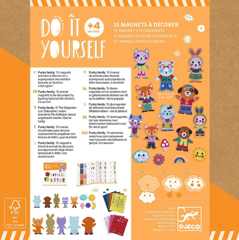 Djeco Do It Yourself Funky Family Magnets - image 7