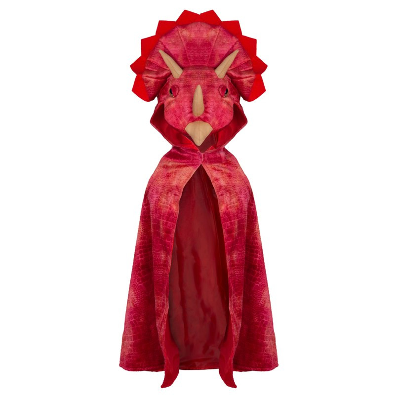 Great Pretenders Red Triceratops Hooded Cape - image 2