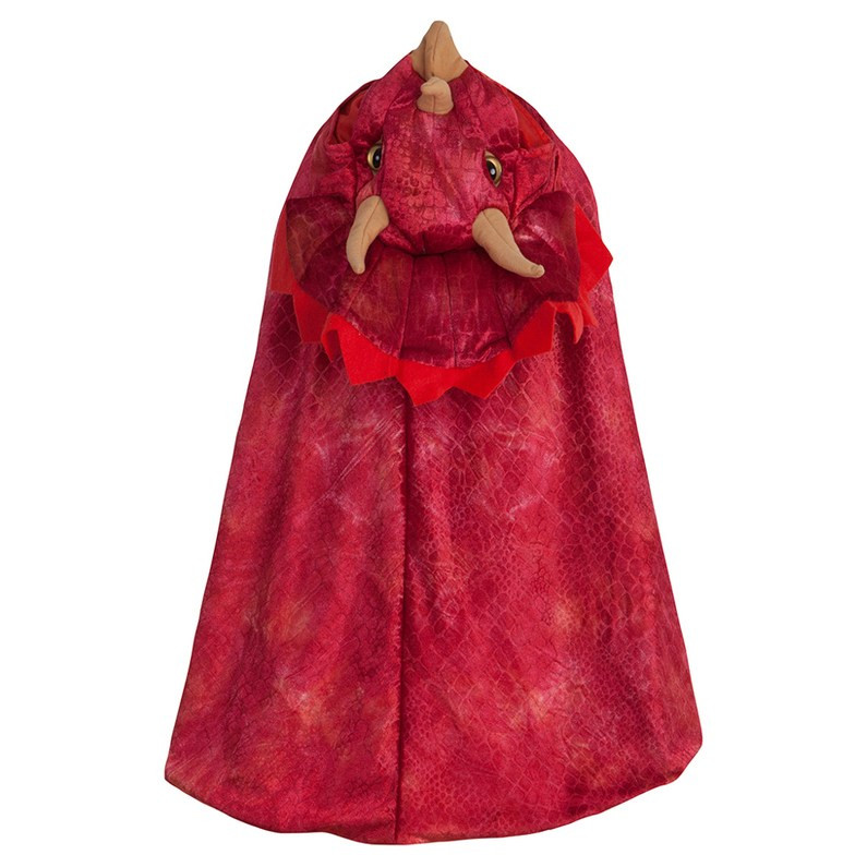 Great Pretenders Red Triceratops Hooded Cape - image 3