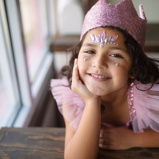 Great Pretenders Kids Precious Pink Sequin Crown - image 3