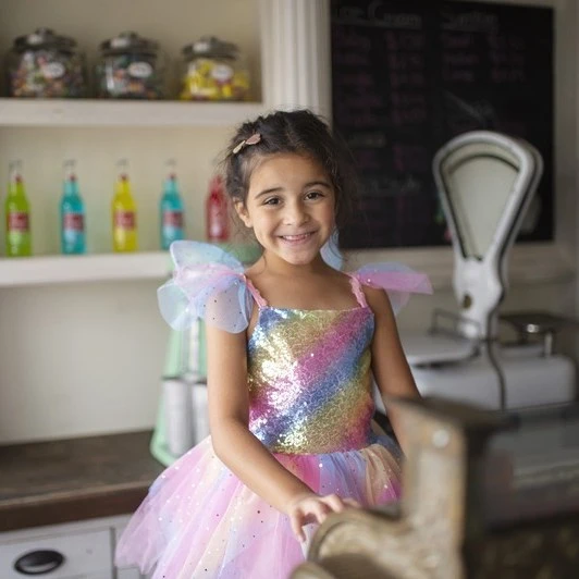 Great Pretenders Rainbow Fairy Dress with Wings - image 8