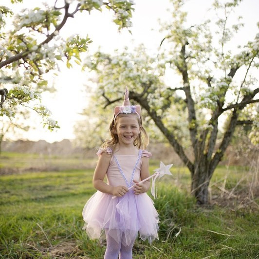 Great Pretenders Pink Shimmer Unicorn Dress & Headband - image 6