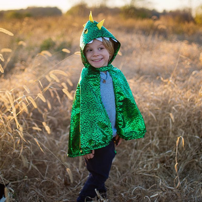 Great Pretenders Metallic Green Dragon Cape