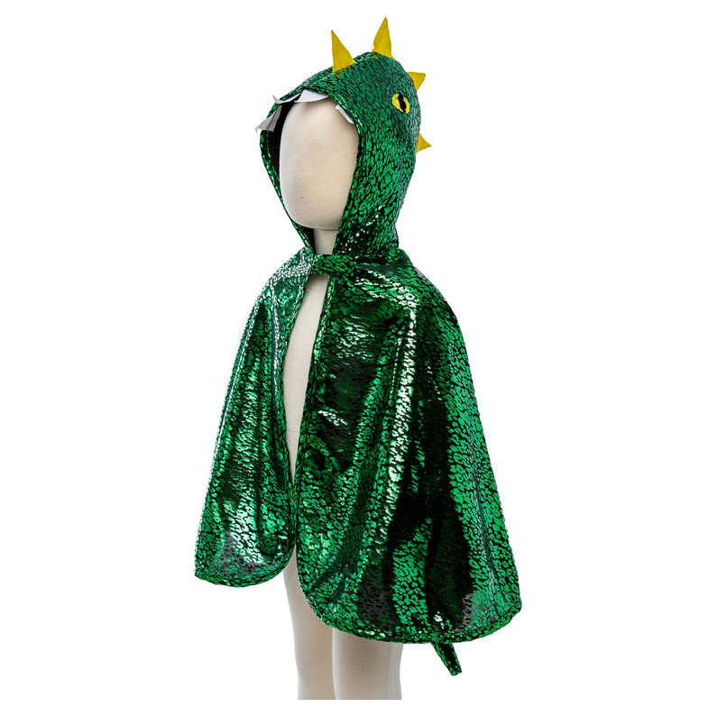 Great Pretenders Children's Metallic Green Dragon Cape Costume - image 2
