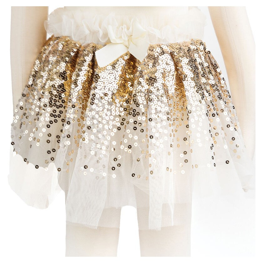 Great Pretenders Gracious Gold Sequins Skirt, Wings & Wand Kids Costume Set - image 3