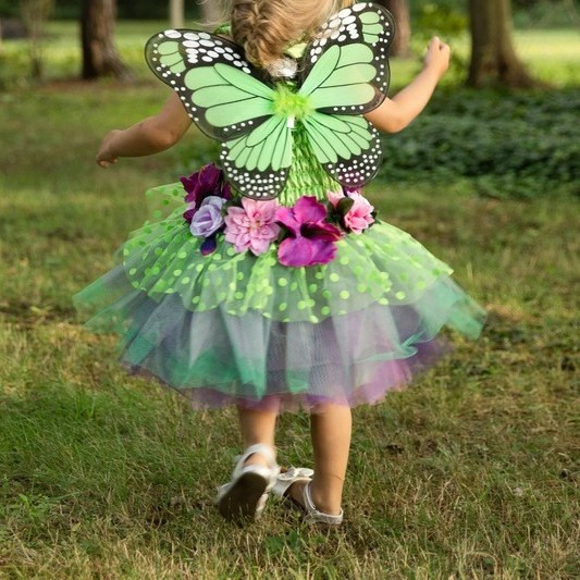 Great Pretenders Costume Green Fairy Blooms Deluxe Dress with Wings - image 6